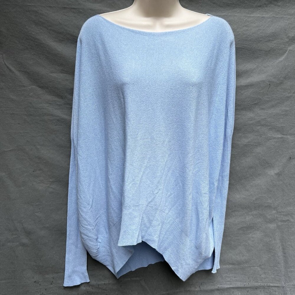 Suzy D London Pastel Sky Baby Blue Batwing Sleeves Lightweight Sweater Spring